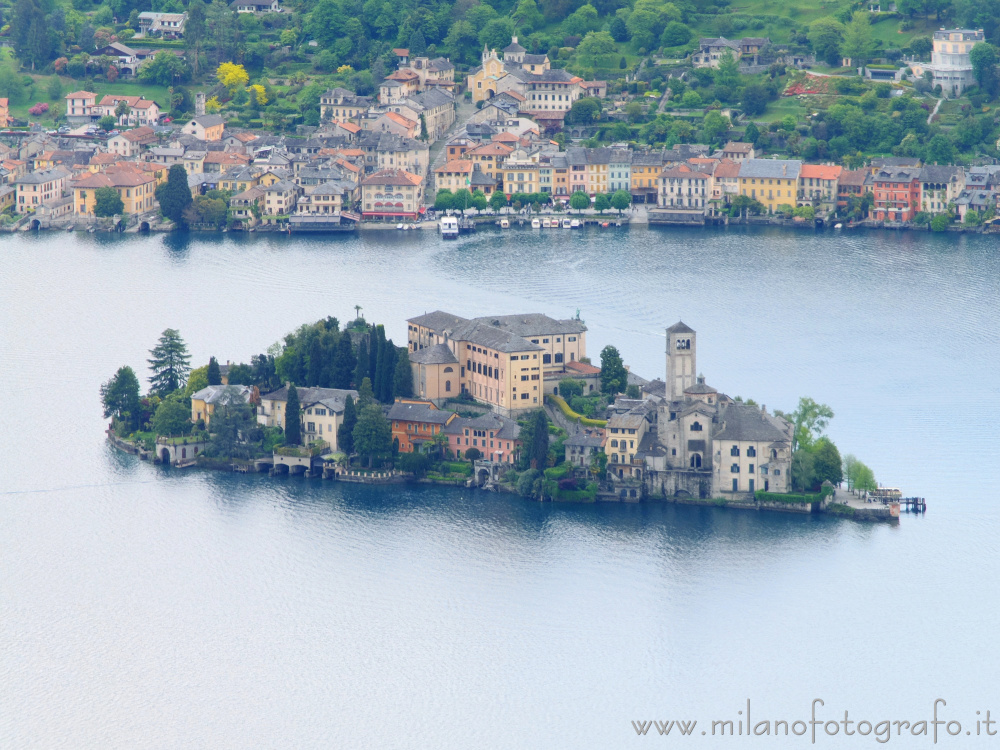 Orta San Giulio (Novara, Italy) - Orta San Giulio and its island seen from the Sanctuary of the Virgin of the Rock